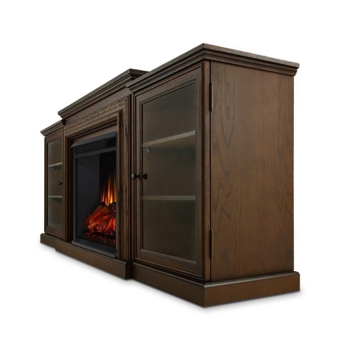 Real Flame Frederick 72-inch Electric Fireplace TV Stand - Chestnut Oak