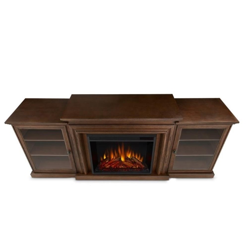 Real Flame Frederick 72-inch Electric Fireplace TV Stand - Chestnut Oak