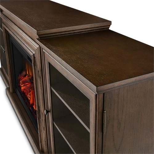 Real Flame Frederick 72-inch Electric Fireplace TV Stand - Chestnut Oak