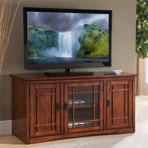 Leick Furniture Mission 50" TV Stand with Storage in Mission Oak