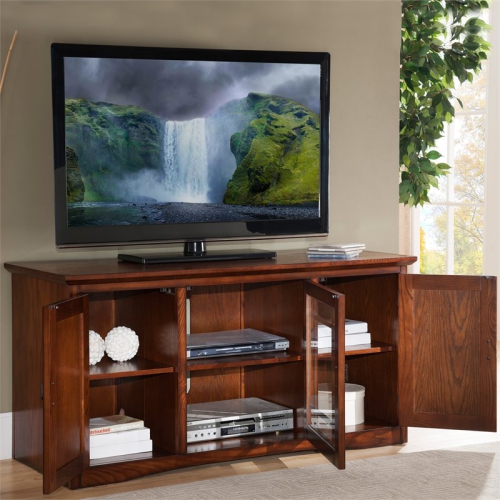 Leick Furniture Mission 50" TV Stand with Storage in Mission Oak