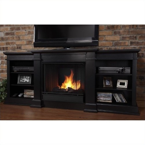 Gel fireplace outlet tv stand