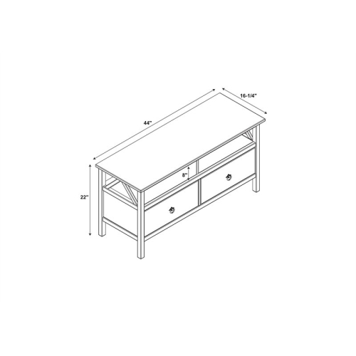 Linon Titian Wood Entertainment TV Stand in Brown