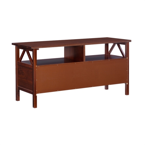 Linon Titian Wood Entertainment TV Stand in Brown