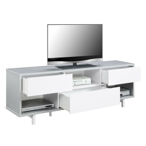 CONVENIENCE CONCEPTS  Newport Ventura 60" Tv Stand In Weathered Wood Finish In Gray