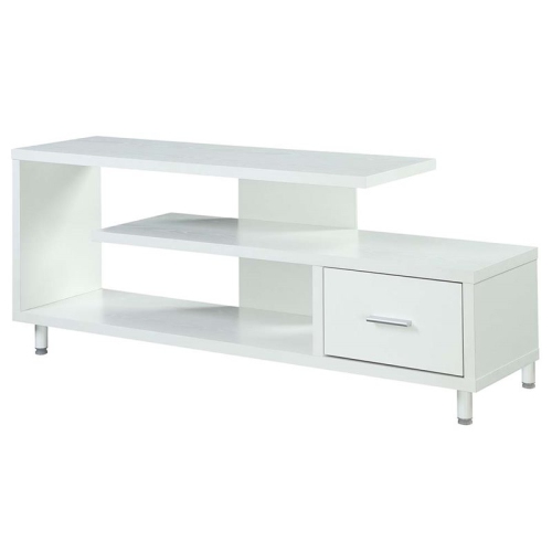 Convenience Concepts Designs2Go Seal II 60" TV Stand in White Wood Finish