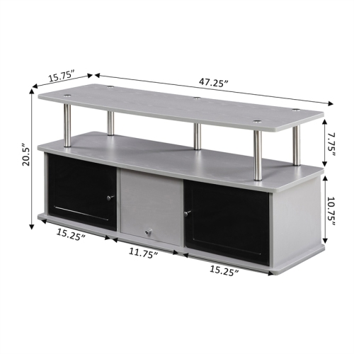 Convenience Concepts Designs2Go 50" TV Stand in Gray Wood Finish