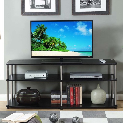 CONVENIENCE CONCEPTS  Designs2Go 60" 3 Tier Tv Stand In Wood Finish In Black