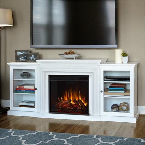 Real Flame Frederick 72-inch Electric Fireplace TV Stand - White