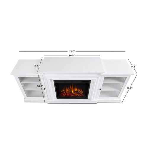 Real Flame Frederick 72-inch Electric Fireplace TV Stand - White