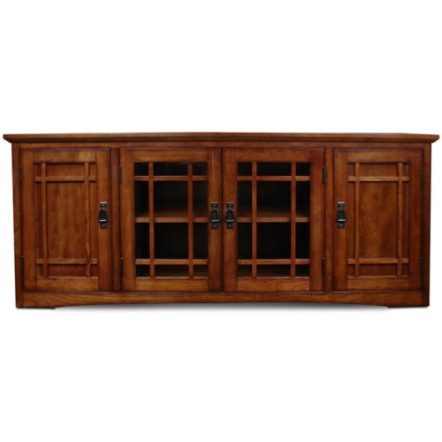 Leick Furniture Mission 60" Wood TV Stand in Medium Oak