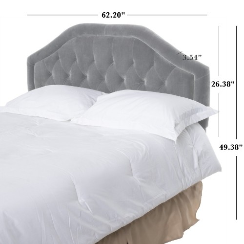 Angelina Queen Tufted Fabric Headboard