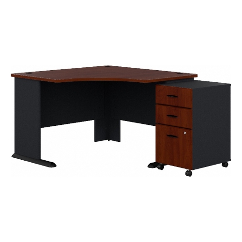 Series A 48" Corner Computer Desk in Hansen Cherry - Engineered Wood