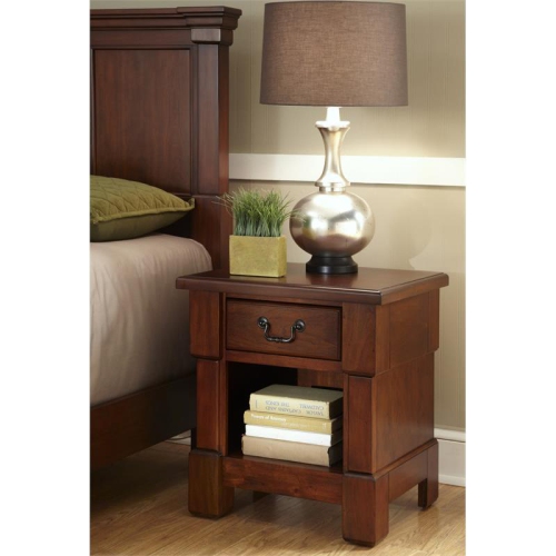 Homestyles Aspen Wood Nightstand in Brown