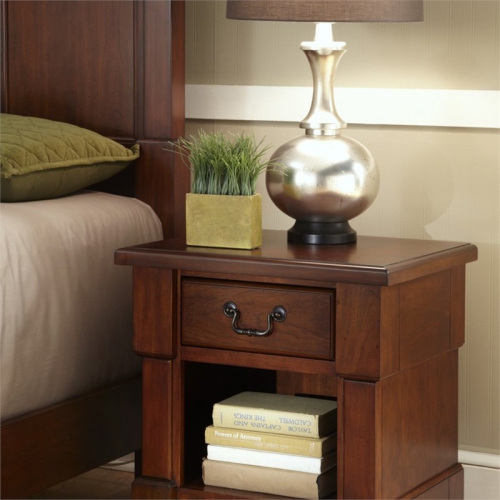 Homestyles Aspen Wood Nightstand in Brown