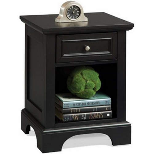 Homestyles Bedford Wood Nightstand in Black