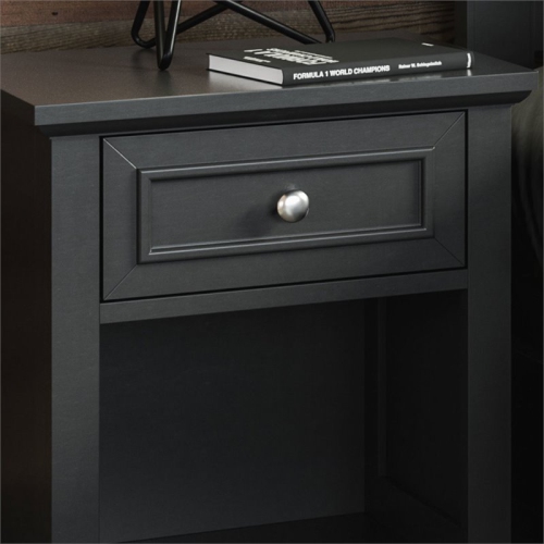 Homestyles Bedford Wood Nightstand in Black