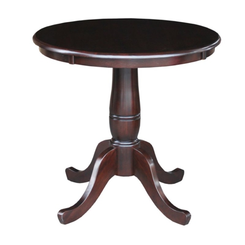 INTL CONCEPTS International Concepts 30" Round Dining Table In Rich Mocha