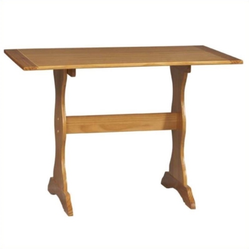 LINON  Chelsea Kitchen Dining Nook Dining Table In Honey Pine