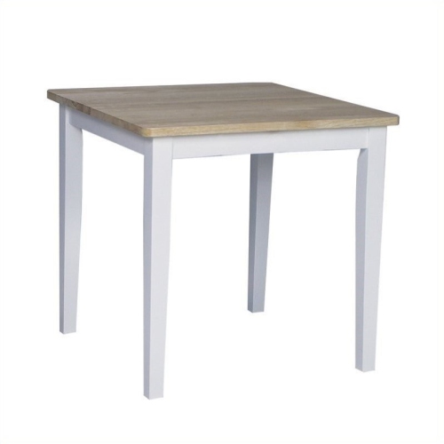 INTL CONCEPTS  International Concepts Square Casual Dining Table In And Natural Finish In White