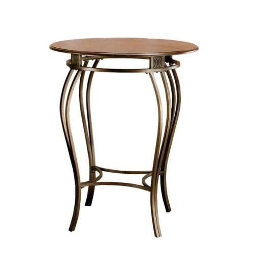Hillsdale Montello 34" Wood Top with Faux Leather Pub Table in Cherry