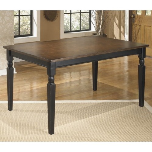 ASHLEY FURNITURE  Owingsville Rectangular Dining Table In Black And In Brown