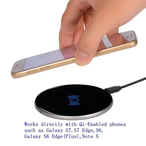 Wireless Charging Pad For iPhone 8, iPhone 8 Plus, iPhone X Samsung Galaxy Note8, S7, S7 Edge, S6 Edge Plus, S8, S8 Plus