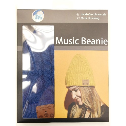 Bluetooth 4.1 Hands-free Stereo Music Double Layer Beanie Blue