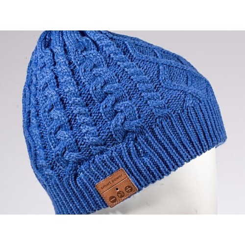 Bluetooth 4.1 Hands-free Stereo Music Double Layer Beanie Blue