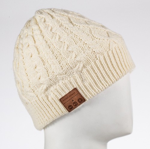 Bluetooth 4.1 Hands-free Stereo Music Double Layer Beanie White