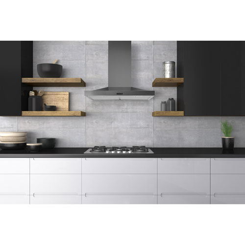 Venmar 30" Wall Mount Range Hood - Black Stainless Steel