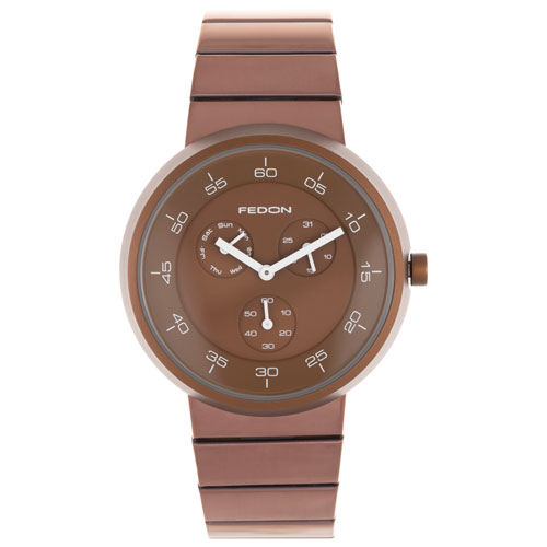 GIORGIO FEDON 1919 FDAE004 TRAPEZIUM MULTI-FUNCTION ALUMINIUM MEN'S WATCH BLACK/GOLD