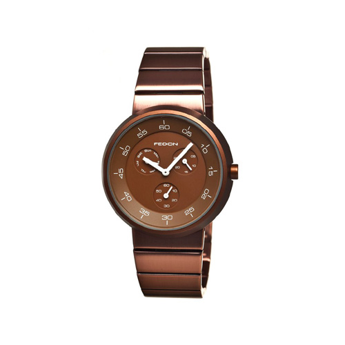 GIORGIO FEDON 1919 FDAE007 TRAPEZIUM MULTI-FUNCTION ALUMINIUM MEN'S WATCH BRONZE