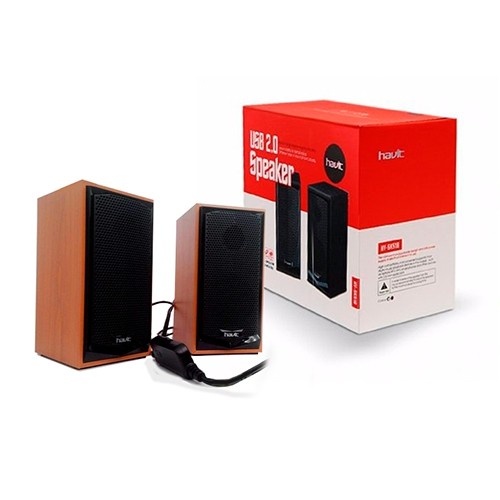 Havit HV-SK518 USB plug power 2.0 pcs 3.5 mm Wood Speaker