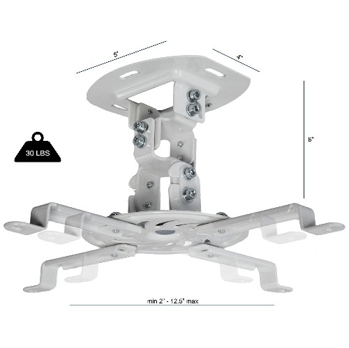 Duramex Tm Universal Extending White Ceiling Projector Mount