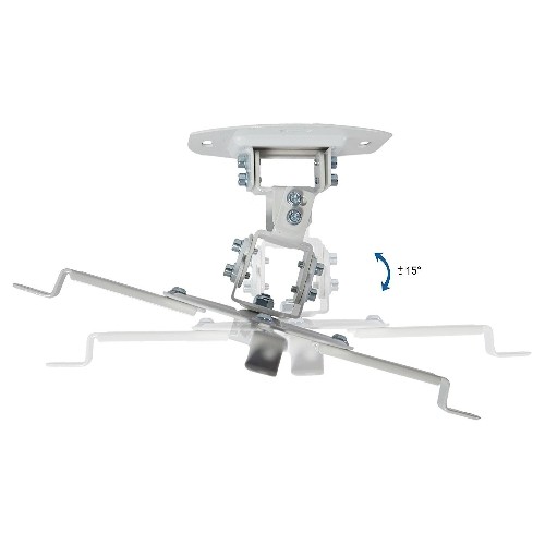 DURAMEX (TM) Universal Extending White Ceiling Projector Mount / Height Adjustable Projection