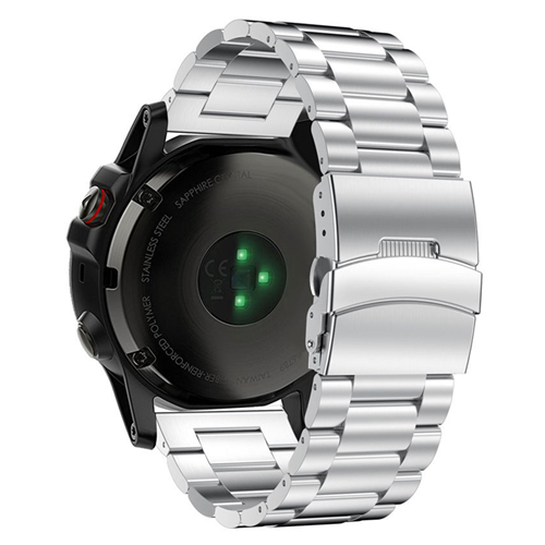 StrapsCo Stainless Steel Bracelet Band for Garmin Fenix 5S in Silver