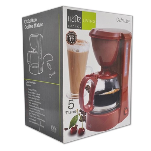 Hauz Cafetiere 5 Tasses 750ml Rouge