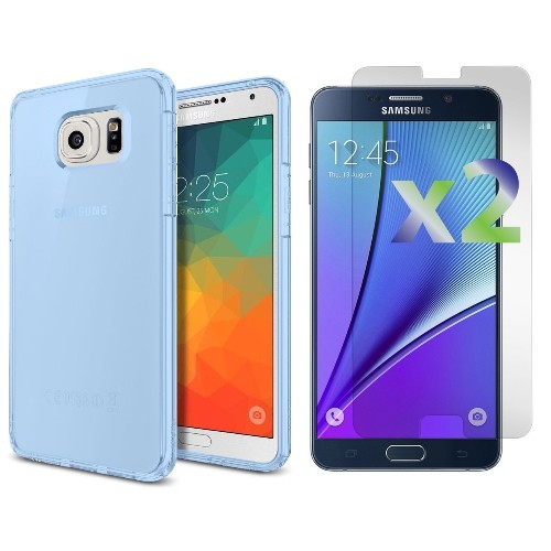 Exian Fitted Soft Shell Case for Samsung Galaxy Note 5 - Blue