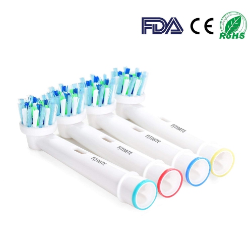 Fitnate Generic Electric Toothbrush Heads Replacement for Braun Oral B Cross Action Replacement Heads Compatible with Oral