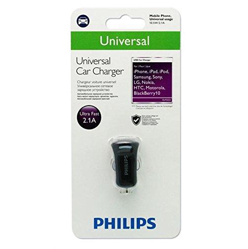 PHILIPS Tiny USB Car Charger Fast Charge 5V/1A – 5W Universal Mobile phones iPhones