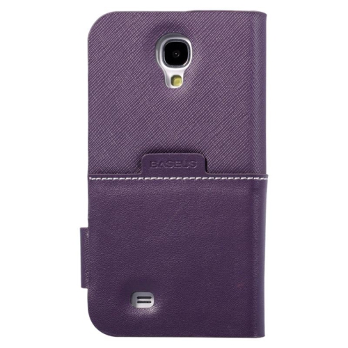 BASEUS – Étui en cuir journal pour bloc-notes samsung srs galaxy G-s4, violet