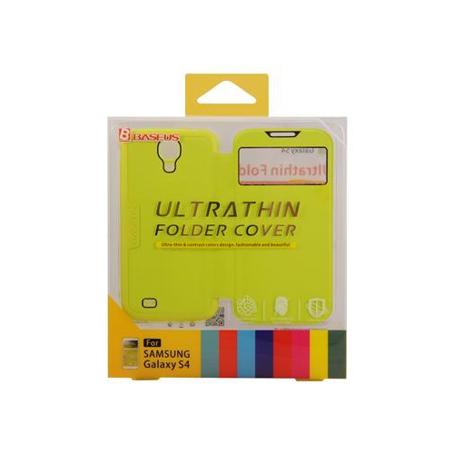 Housse de dossier ultramince de BASEUS pour g-s4 i9500 vert de samsung