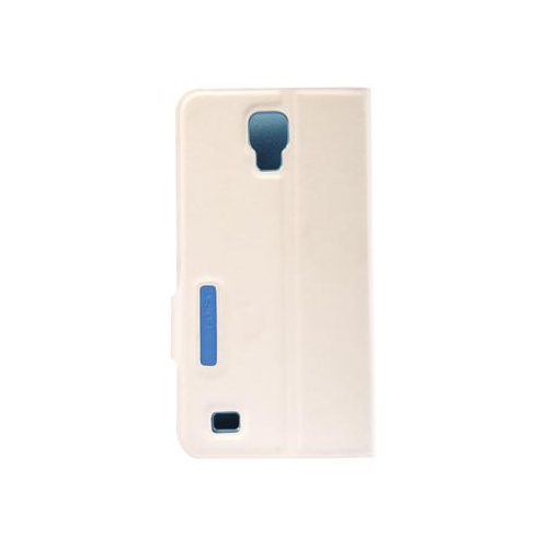 Étui folio de BASEUS pour g-s4 i9500 21896 po de samsung, blanc/bleu