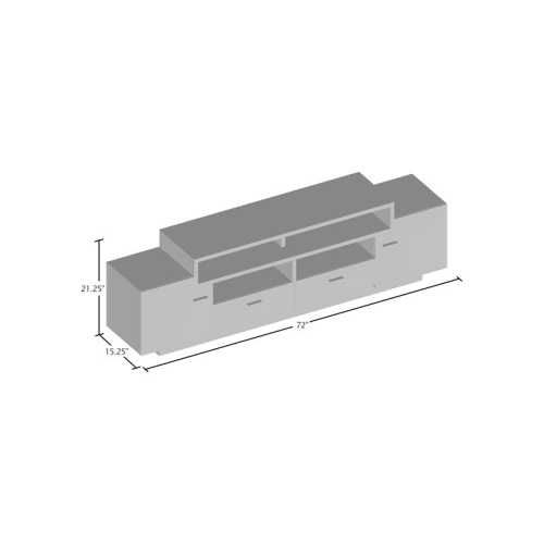 Furniture of America Braswell Wood Multi-Storage 72-Inch TV Stand in Cappuccino