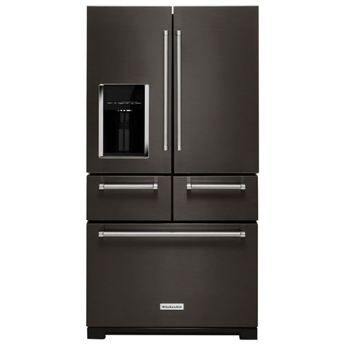KitchenAid 36" French Door Refrigerator (KRMF706EBS) Black Stainless