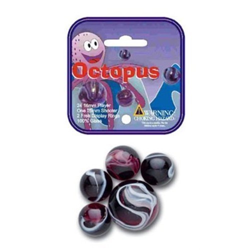 FS USA  Glass Mega Marbles Octopus Game Net Set (25 Piece)
