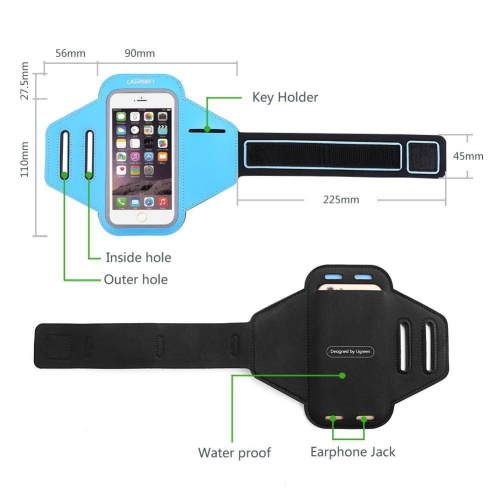 UGREEN Sports Armband for Smartphone Blue 5inch