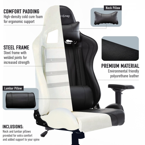 MotionGrey Executive Office Gaming Chair Comfortable, Ergonomic, High