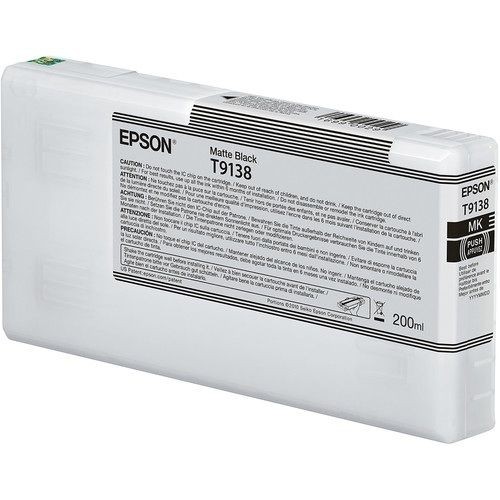 EPSON  Ultrachrome HD T913800 Ink Cartridge - Matte (T913800) In Black